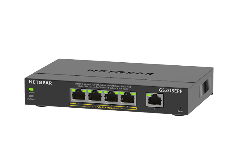 Image of NETGEAR GS305EPP Managed L3 Gigabit Ethernet (10/100/1000) Power...