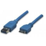 Techly ICOC-MUSB3-A-005 USB cable 0.5 m USB 3.2 Gen 1 (3.1 Gen 1) USB A Micro-USB B Blue