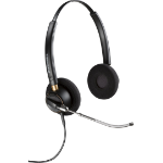 HP Poly EncorePro 520V - EncorePro 500 series - headset - on-ear - wired - 3.5 mm jack - black - Certified for Skype for Business, UC certified