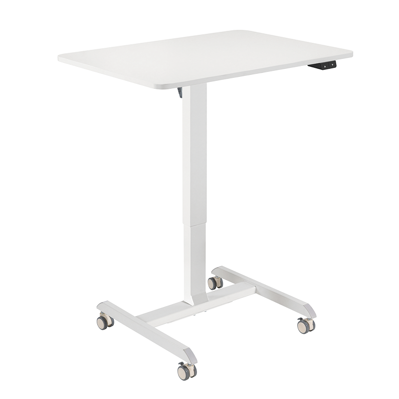 LogiLink Sit-stand workstation, single-motor, w/casters, white