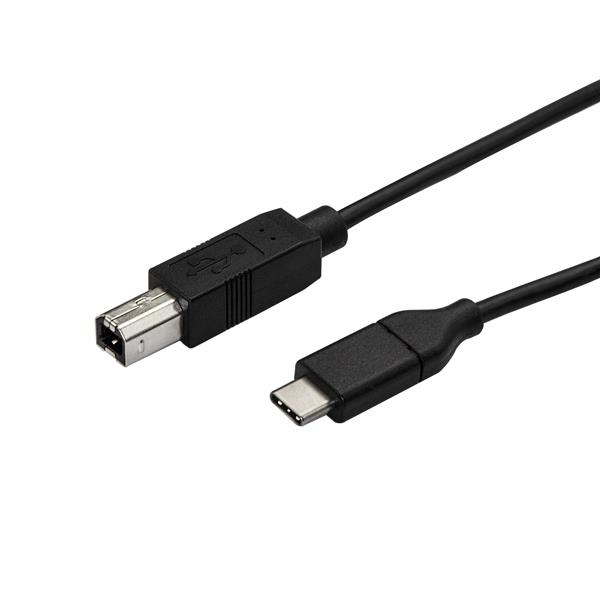 Image of StarTech.com USB-C to USB-B Printer Cable - M/M - 0.5 m - USB 2.0
