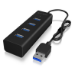 ICY BOX IB-HUB1409-U3 USB 3.2 Gen 1 (3.1 Gen 1) Type-A 5000 Mbit/s Black