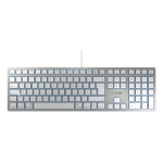CHERRY KC 6000 SLIM FOR MAC keyboard Office USB QWERTZ German Silver