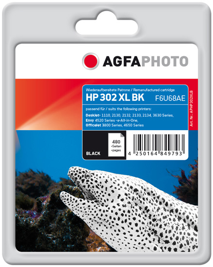 Image of AgfaPhoto APHP302XLB ink cartridge Black