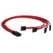 Tripp Lite S508-18N Serial Attached SCSI (SAS) cable 19.7" (0.5 m) Red
