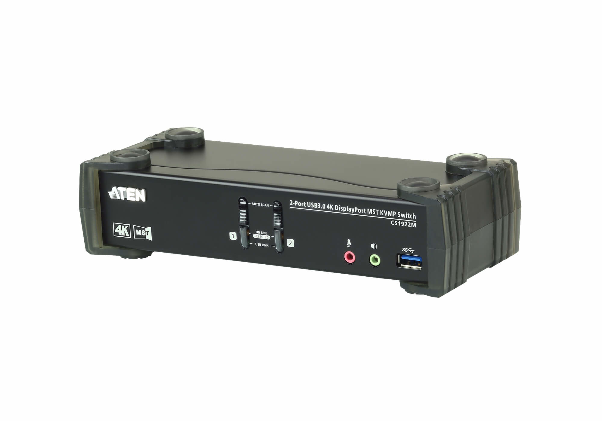 Image of ATEN 2-Port USB 3.0 4K DisplayPort MST KVMP Switch