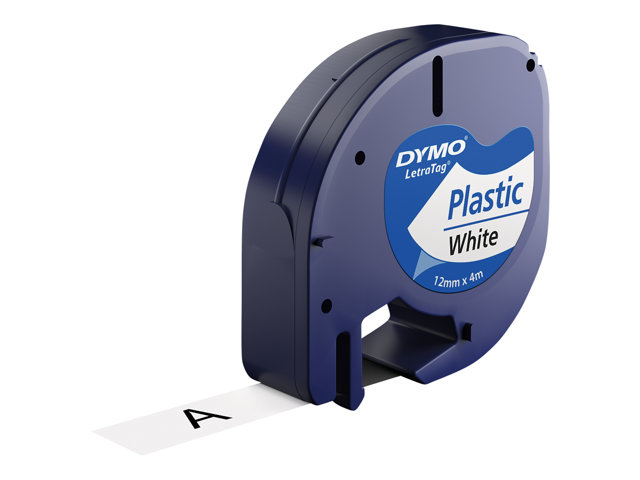 Dymo 91201/S0721610 DirectLabel-etikettes Polyester white 12mm x 4m for Dymo LetraTag