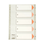 Esselte 100103 tab index Numeric tab index Polypropylene (PP) Grey