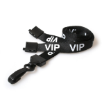 Digital ID 15mm Recycled Black VIP Lanyards with Plastic J Clip (Pack of 100)