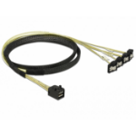 DeLOCK 85685 SCSI cable Black, Yellow 1 m 1 x Mini SAS HD SFF-8643 4 x SATA 7 pin