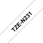 Brother TZE-N231 labelprinter-tape Zwart op wit TZ