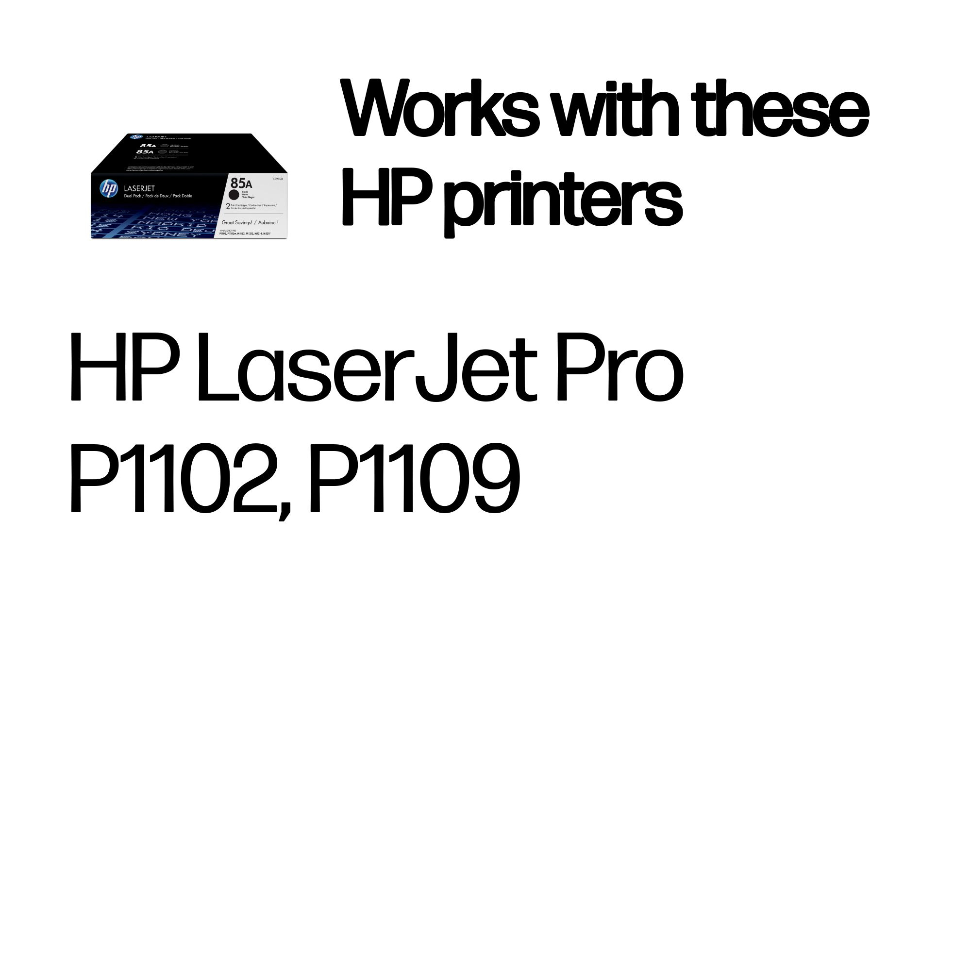 HP CE285AD/85A Toner cartridge black twin pack, 2x1.6K pages/5% Pack=2 for HP Pro P 1100