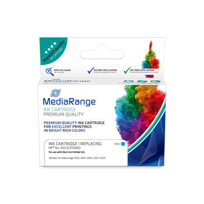MediaRange MRHP655C ink cartridge 1 pc(s) Compatible Cyan