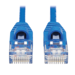 Tripp Lite N261-S25-BL Cat6a 10G Snagless Molded Slim UTP Ethernet Cable (RJ45 M/M), Blue, 25 ft. (7.62 m)