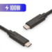 FDL 1M  USB-C to USB-C - 100W PD CHARGING CABLE  (P-P) - BLACK