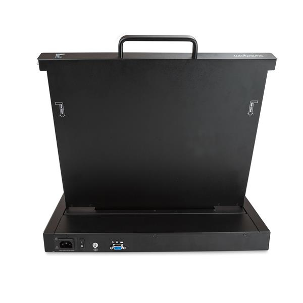 StarTech.com Rackmount KVM Console - Single Port VGA KVM with 17" LCD Monitor for Server Rack - Fully Featured Universal 1U LCD KVM Drawer w/Cables & Hardware - USB Support - 50,000 MTBF