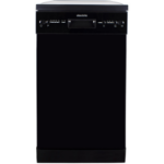 electriQ Freestanding Slimline Dishwasher - Black