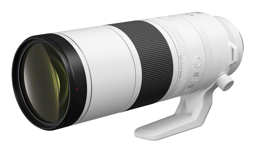 Canon RF 200-800 mm F6.3-9 IS USM Telephoto Camera Lenses. Black/White