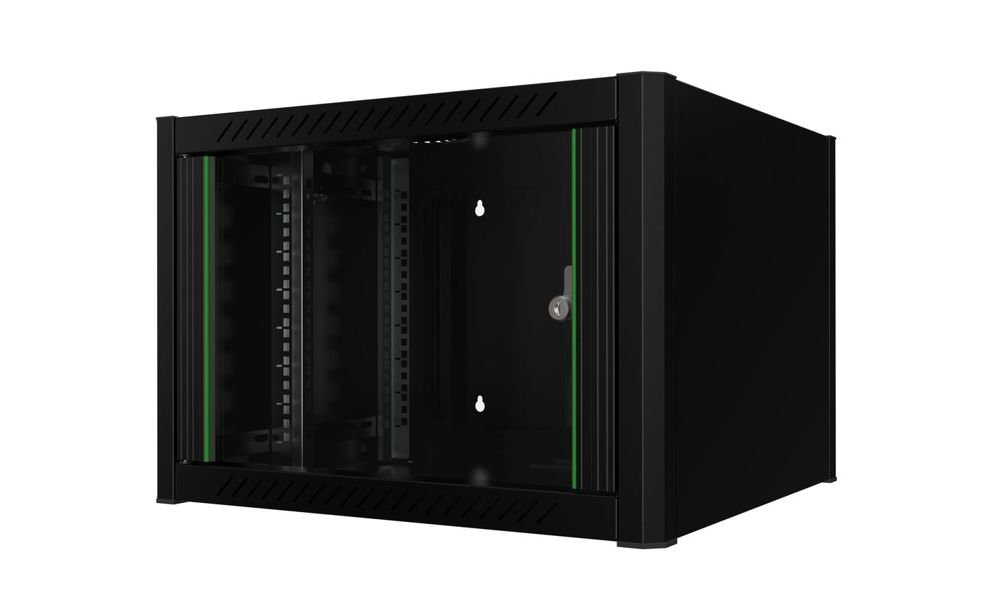 Lanview RWM07U56BL rack cabinet 7U Wall mounted rack Black