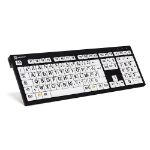 Logickeyboard NERO keyboard Home USB AZERTY French Black, White