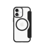 OtterBox React Folio MagSafe Series for Apple iPhone 17, Black Crystal, transparent/black