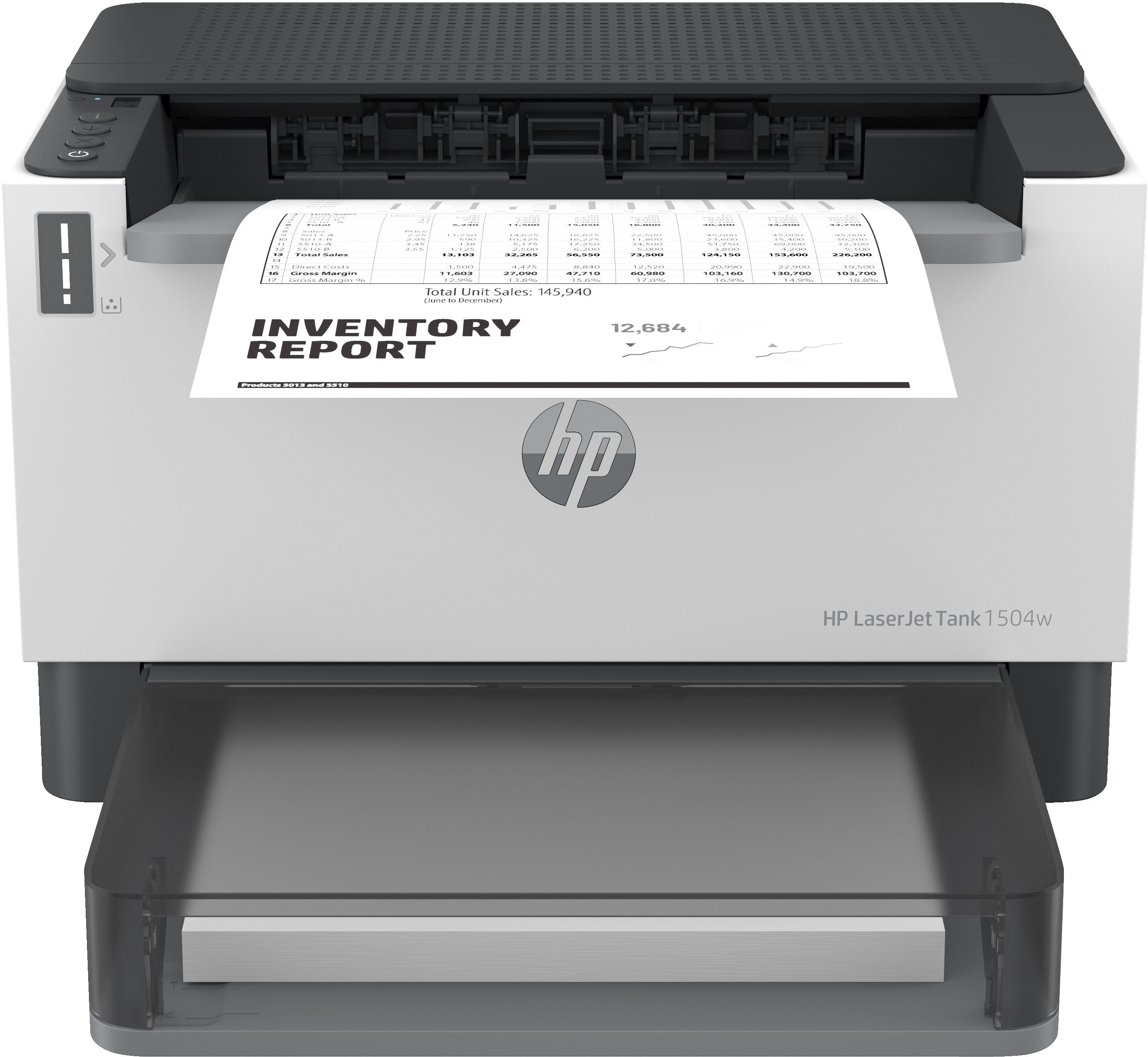 Image of HP LaserJet Tank 1504w Printer, Black and white, Printer for...