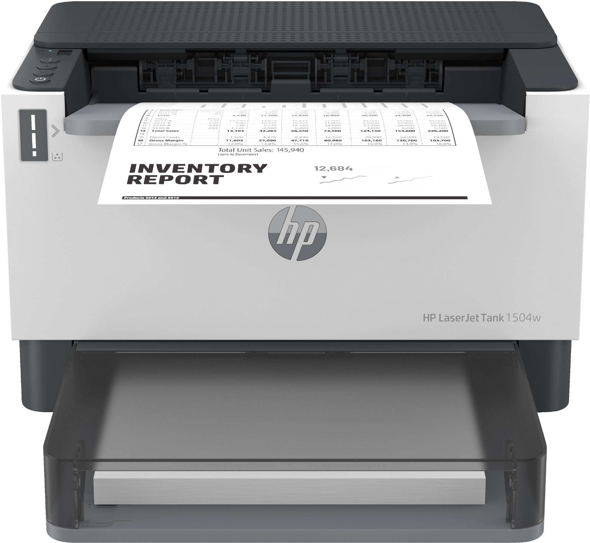 HP LaserJet Tank 1504w Printer, Black and white, Printer for Business, Print, Compact Size; Energy Efficient; Dualband Wi-Fi