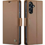 JLC Samsung S26 Vegan Leather Wallet Case – Brown