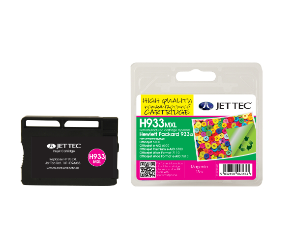 Image of Jet Tec 101H093338 ink cartridge 1 pc(s) Compatible Standard Yield...