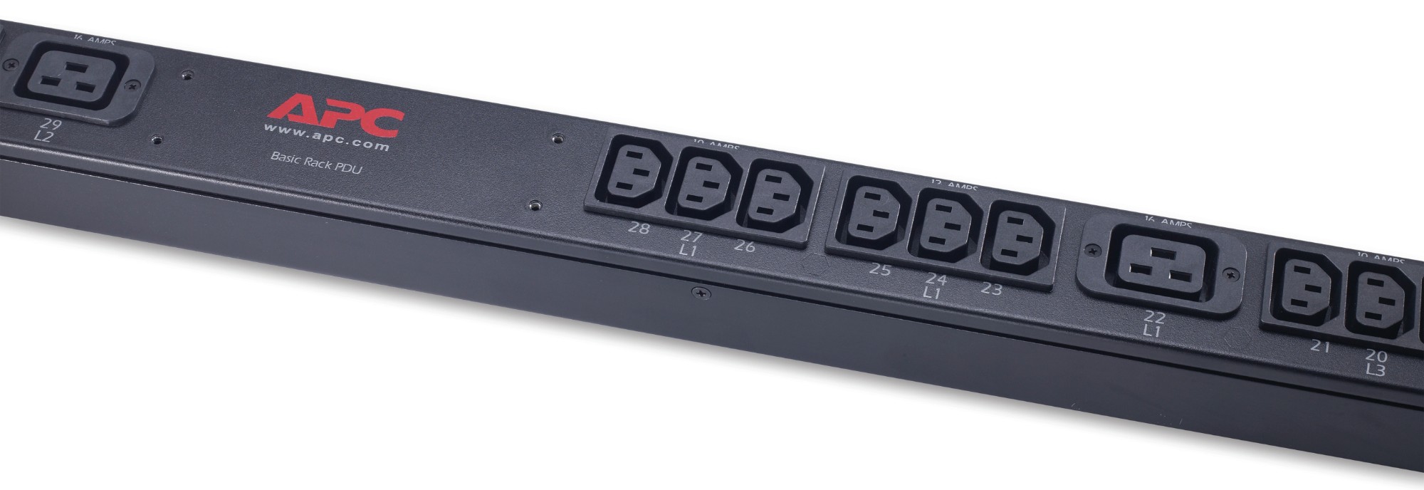 APC Rack PDU, Basic, Zero U, 11 kW, 230V, (36) C13 & (6) C19 power distribution unit (PDU) 0U Black 42 AC outlet(s)