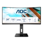 AOC CU34P2C computer monitor 86.4 cm (34") 3440 x 1440 pixels UltraWide Quad HD LED Black