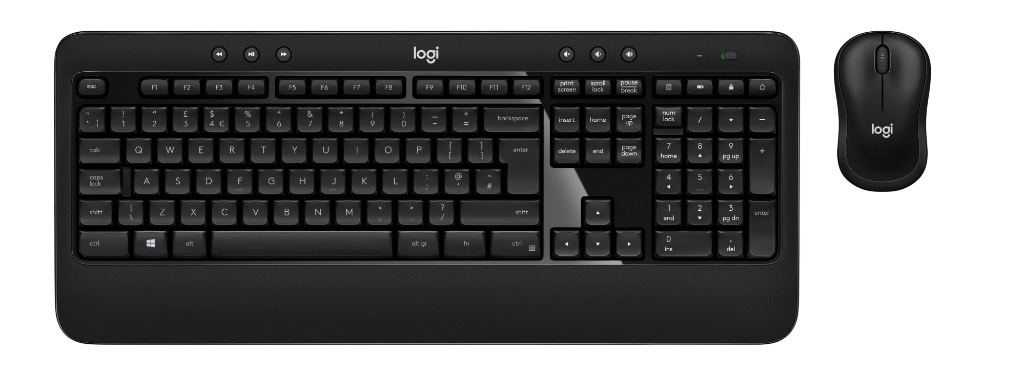Logitech ADVANCED Combo Wireless and Mouse keyboard Mouse included USB QWERTY English Black