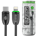 Tech Energi USB C to Lightning 8 Pin MFI Cable (Black) 1.2M
