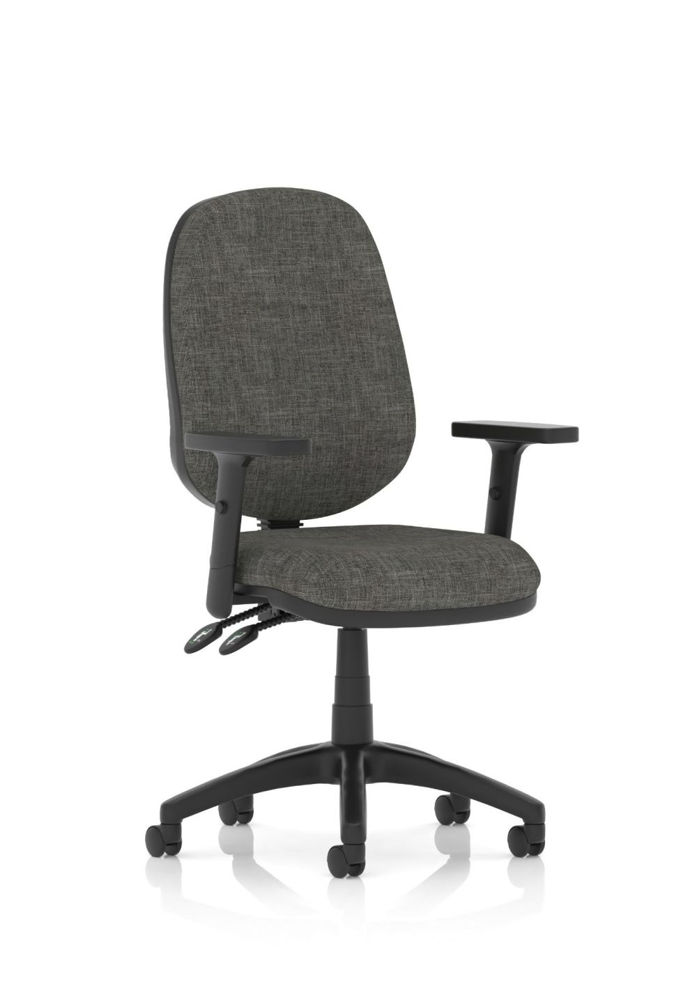 Luna II Lever Task Operator Chair With Height Adjustable Arms Charcoal
