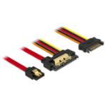 DeLOCK 85228 SATA cable 0.3 m SATA 7-pin SATA 22-pin Black