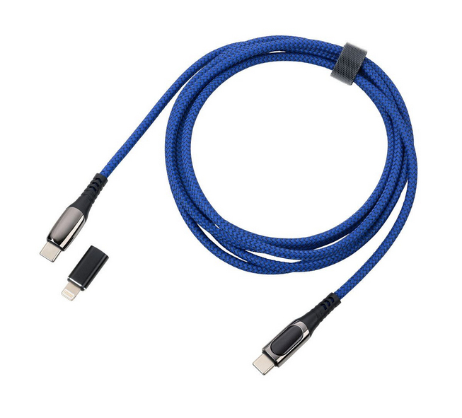 TROIKA CBL20/DB USB cable 2 m USB C USB C/Lightning Blue