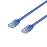 Deltaco TP-62B-FL networking cable Blue 2 m Cat6 U/UTP (UTP)