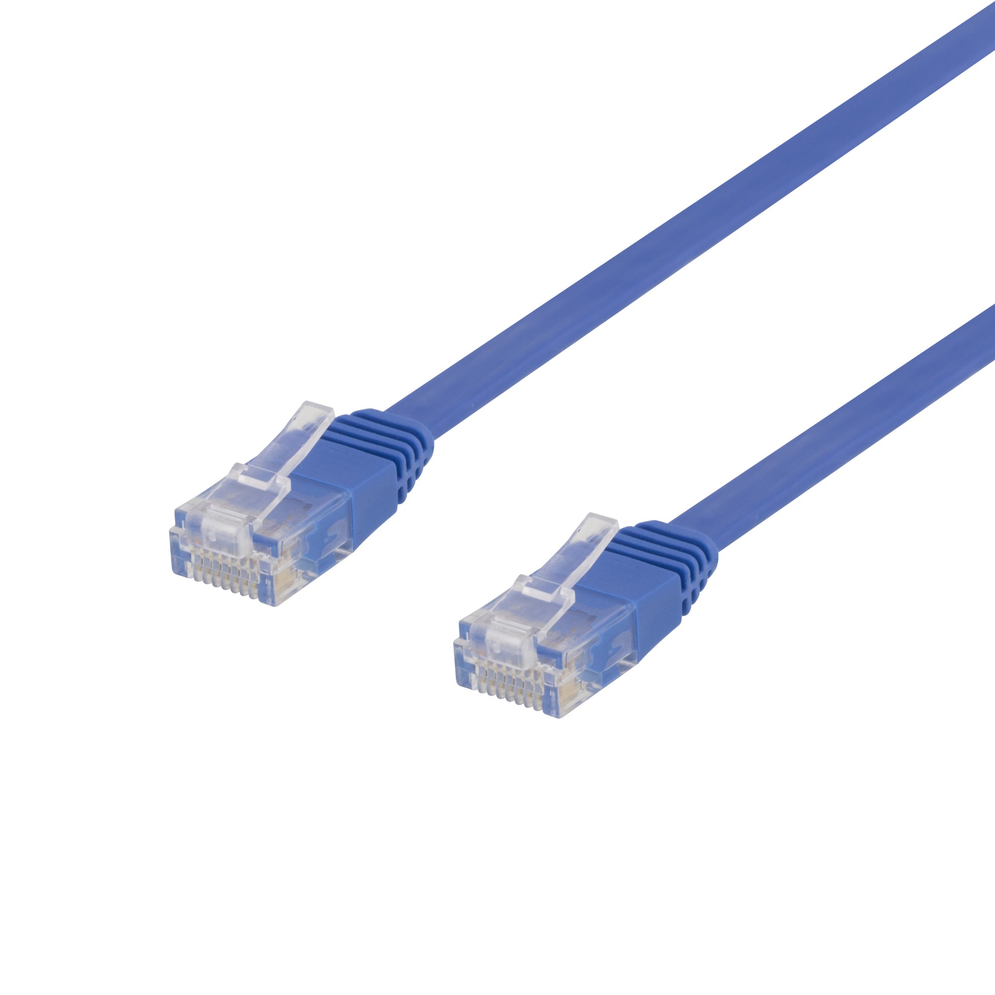 EU Product - Cat6 network cable, flat, 0.5m, 250MHz, blue thumbnail