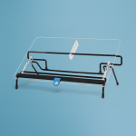 R-Go Tools Document holder R-Go Flex Read, ergonomic, with soft foam wrist rest, transparent acrylic