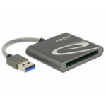 DeLOCK 91525 geheugenkaartlezer USB 3.2 Gen 1 (3.1 Gen 1) Grijs