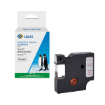 G&G 20979 labelprinter-tape Rood op transparant D1
