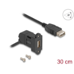 DeLOCK 67152 tussenstuk voor kabels USB-A Zwart