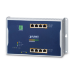 PLANET IP30, IPv6/IPv4, 4-Port Managed L2/L2+ Gigabit Ethernet (10/100/1000) Power over Ethernet (PoE) Blue, Grey