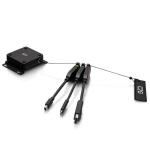 C2G 4K HDMI Dongle Adapter Ring with Mini DisplayPort, DisplayPort, and USB C - Retractable Universal Mount - Video adapter kit - black - 4K support