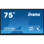 iiyama TE7512MIS-B3AG Signage Display Kiosk design 190.5 cm (75") LCD Wi-Fi 400 cd/m² 4K Ultra HD Black Touchscreen Built-in processor Android 11 24/7