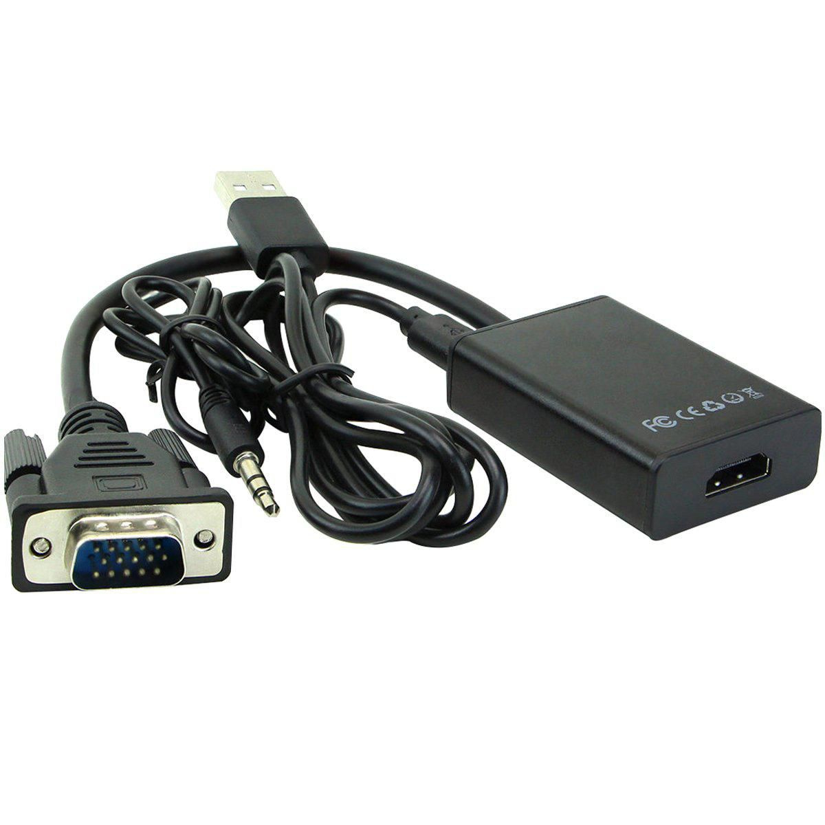 Microconnect MONGGHDMI video cable adapter 0.3 m VGA (D-Sub) HDMI Blac