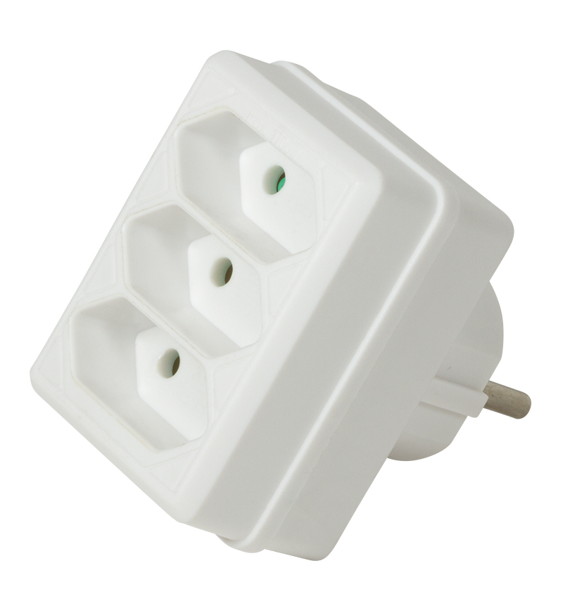 LogiLink LPS219 power extension 3 AC outlet(s) Indoor White