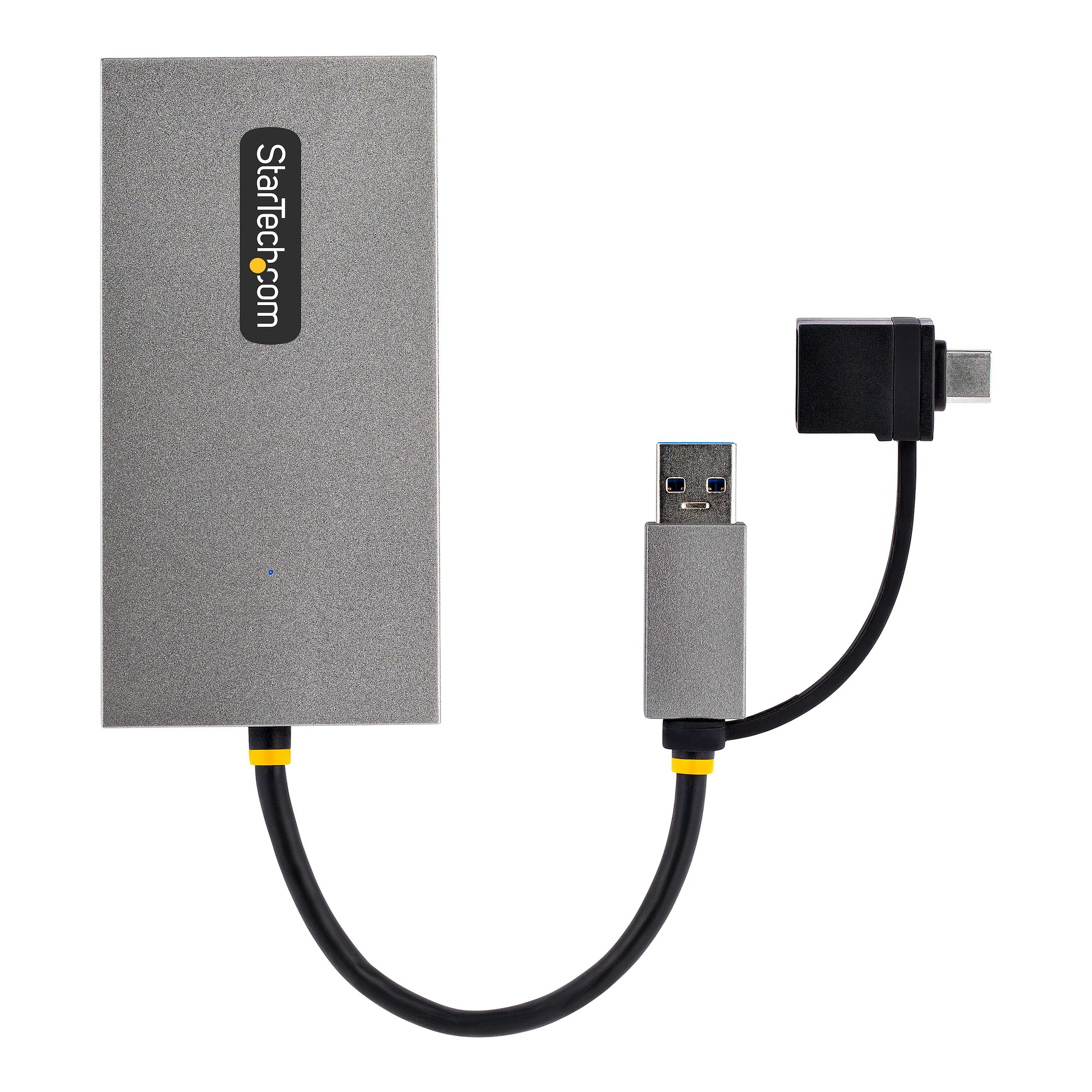 StarTech.com USB to Dual HDMI Adapter, USB A/C to 2x HDMI Displays (1x 4K30Hz, 1x 1080p), Integrated USB-A to C Dongle, 4in/11cm Cable, USB 3.0 to HDMI Display Adapter, Windows & macOS