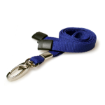 Digital ID 10mm Recycled Plain Navy Blue Lanyards with Metal Lobster Clip (Pack of 100)