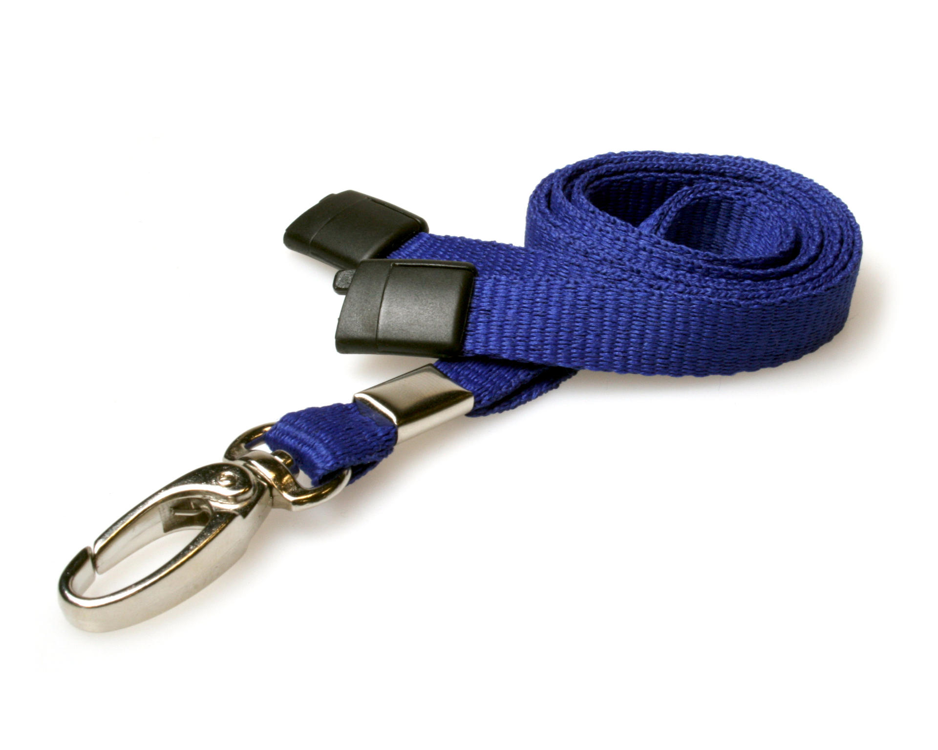Image of Digital ID 10mm Recycled Plain Navy Blue Lanyards with Metal...